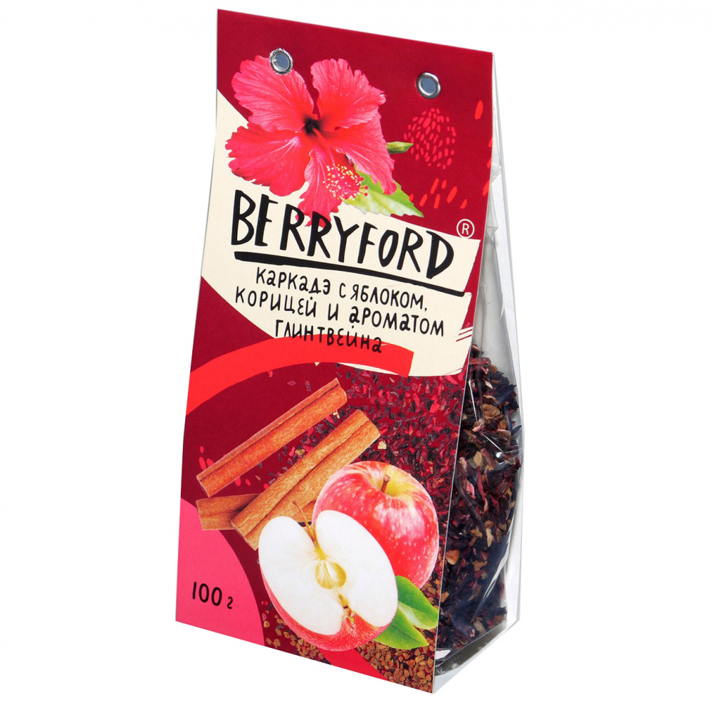 

Чай каркаде Berryford "С яблоком, корицей и ароматом глинтвейна", листовой 100 г