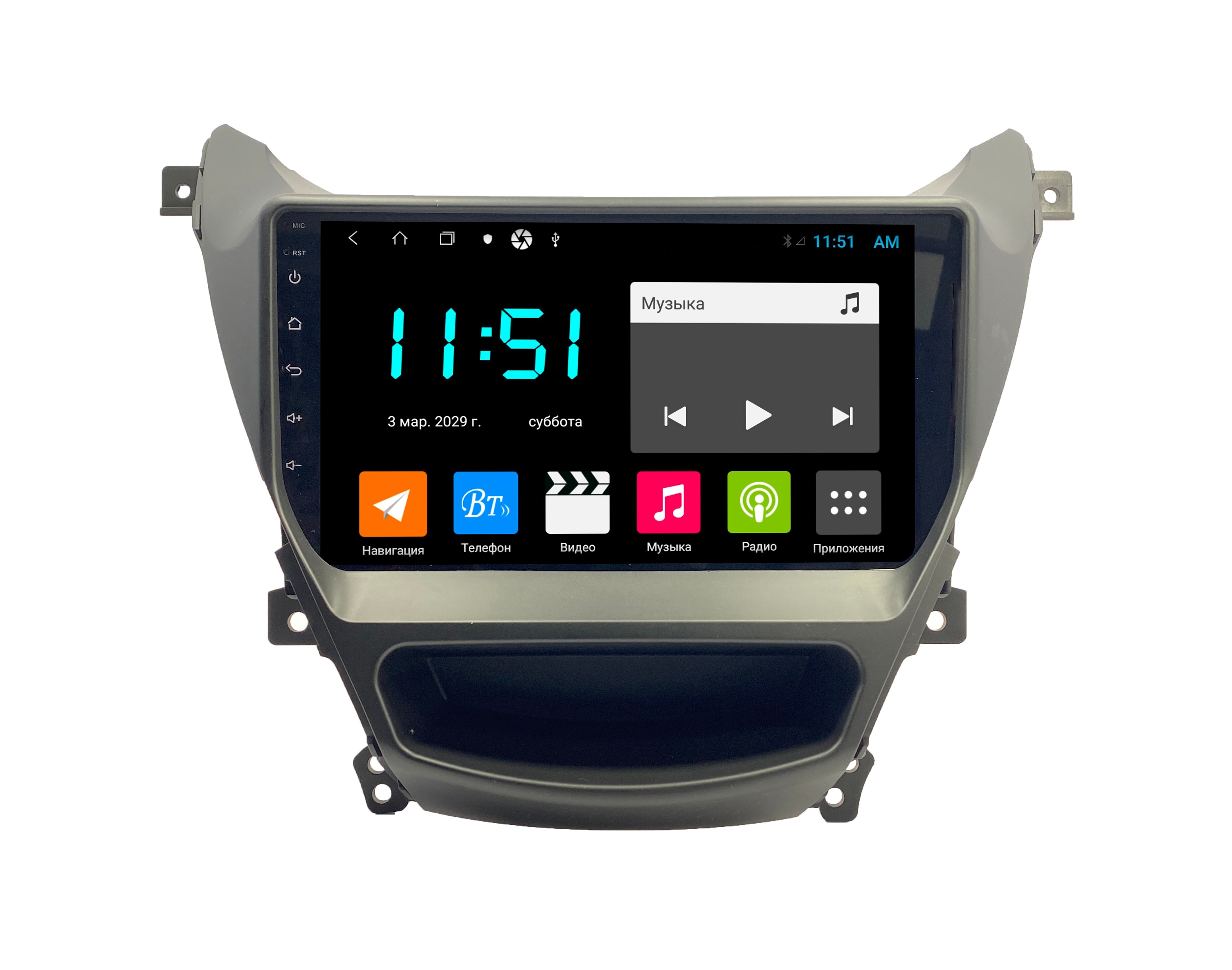 Штатная автомагнитола Zenith Hyundai Elantra 2014-2015 Android 12 464GB Мультируль 3021300₽