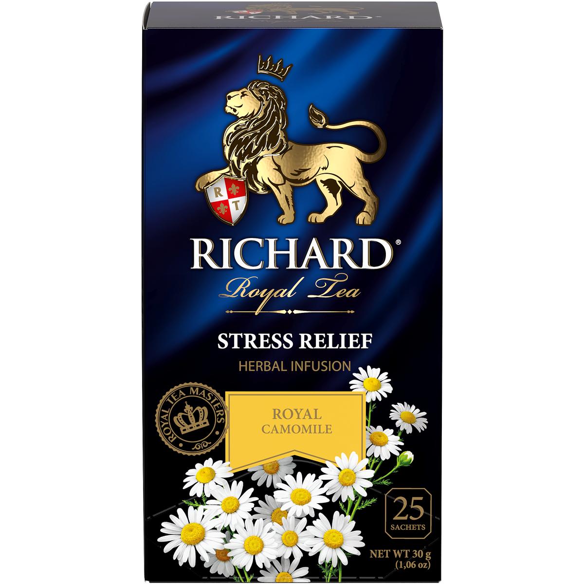 Чайный напиток Richard Stress Relief, с ромашкой, 25 сашетов