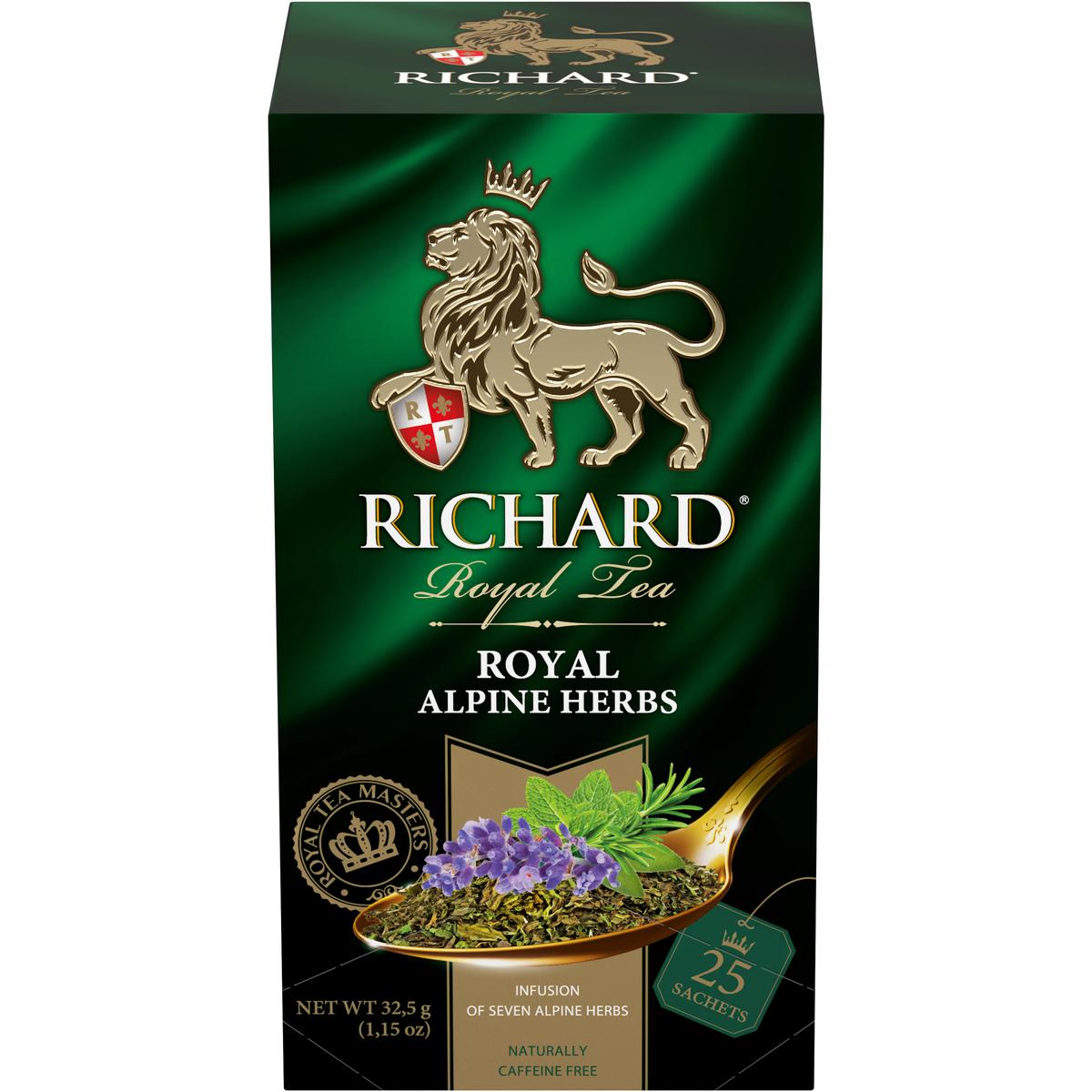 

Чай травяной Richard Royal Alpine Herbs 7 альпийских трав, 25 сашетов