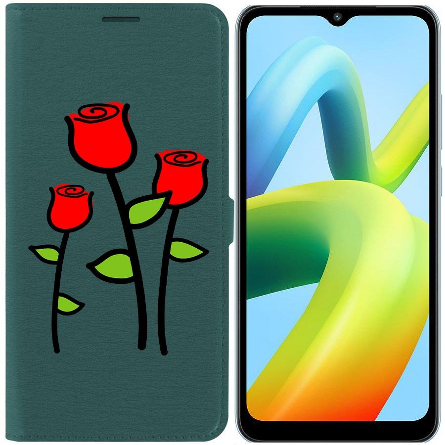 

Чехол-книжка Eco Book для Xiaomi Redmi A1+ Розочки