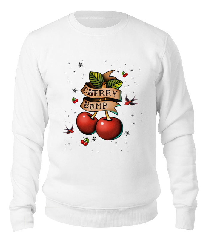 

Свитшот унисекс Printio Cherry bomb белый S, Cherry bomb