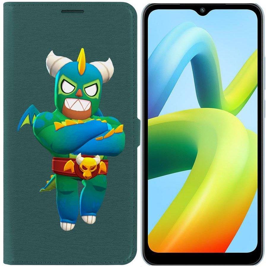 

Чехол-книжка Eco Book для Xiaomi Redmi A1+ Brawl Stars-Эль Дракон Вердозо