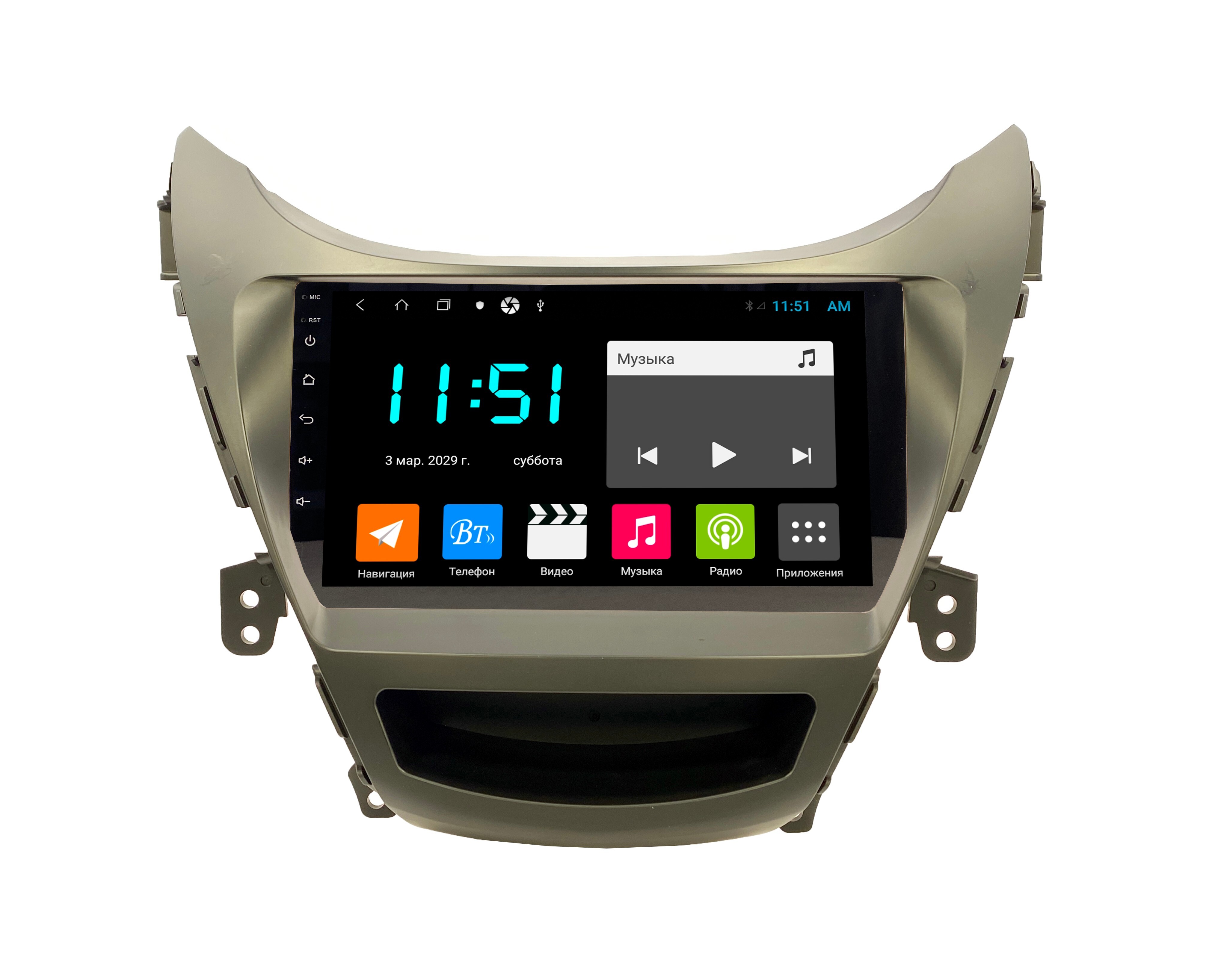 Штатная автомагнитола Zenith Hyundai Elantra 2011-2013 Android 12 464GB Мультируль 3021300₽