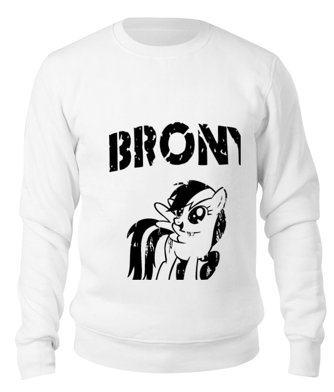 

Свитшот унисекс Printio Brony rainbow dash 2 белый S, Brony rainbow dash 2
