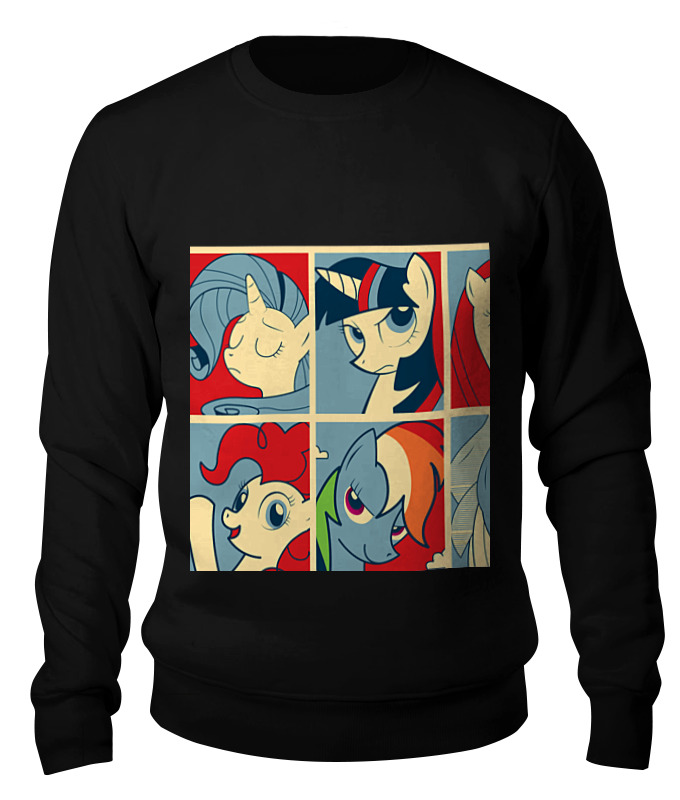 

Свитшот унисекс Printio My little pony ii черный S, My little pony ii
