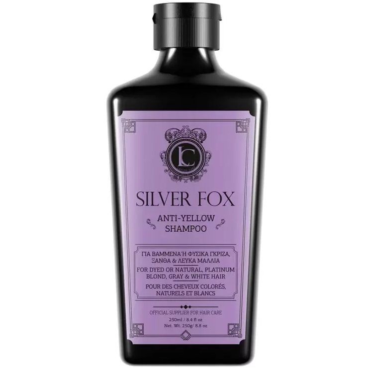 Шампунь Lavish Care Silver Fox Anti Yellow Shampoo для светлых и седых волос 300 мл шампунь для нейтрализации желтизны с экстрактом орхидеи и инжира colorlast shampoo