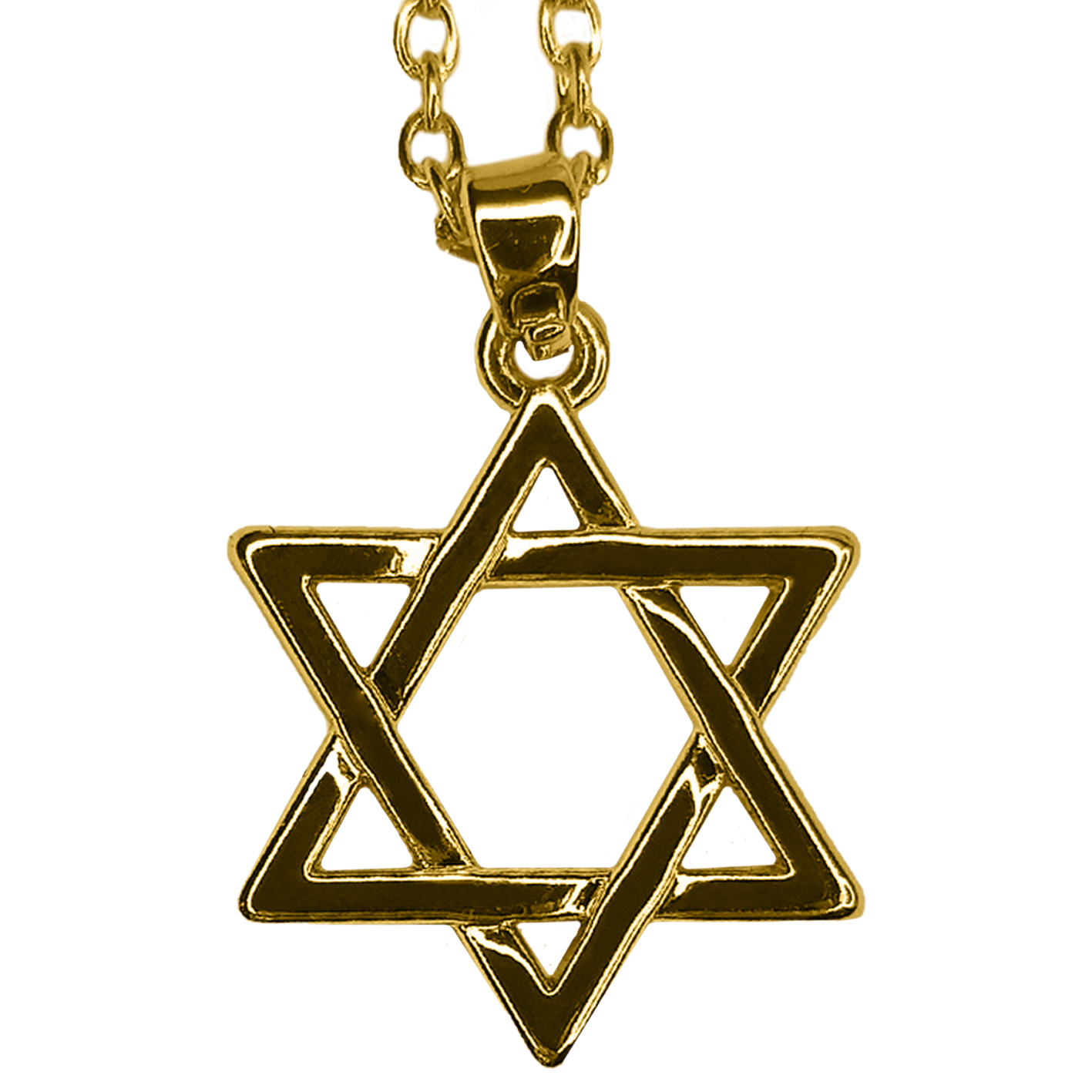 

Кулон World of Judaica с цепочкой звезда Давида WOJ-NECK-15 золотистый, WOJ-NECK-15