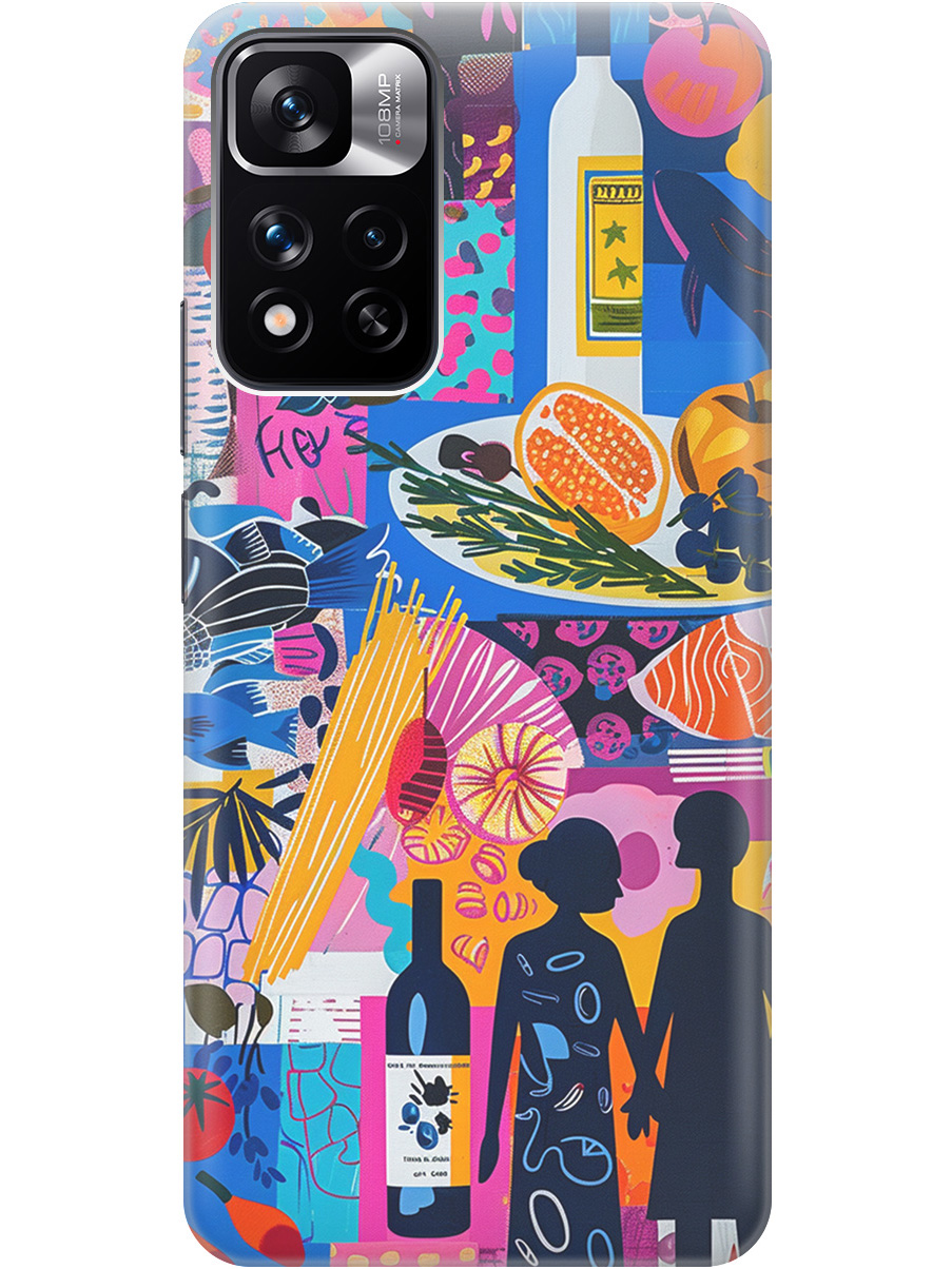 

Силиконовый чехол на Xiaomi Redmi Note 11 Pro+ 5G / Xiaomi 11i с принтом 802441, Синий;прозрачный;розовый, 741736451