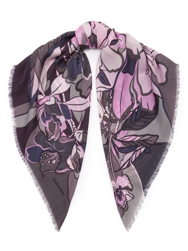 Платок женский Eleganzza S42-0727 розовый, 90х90 см