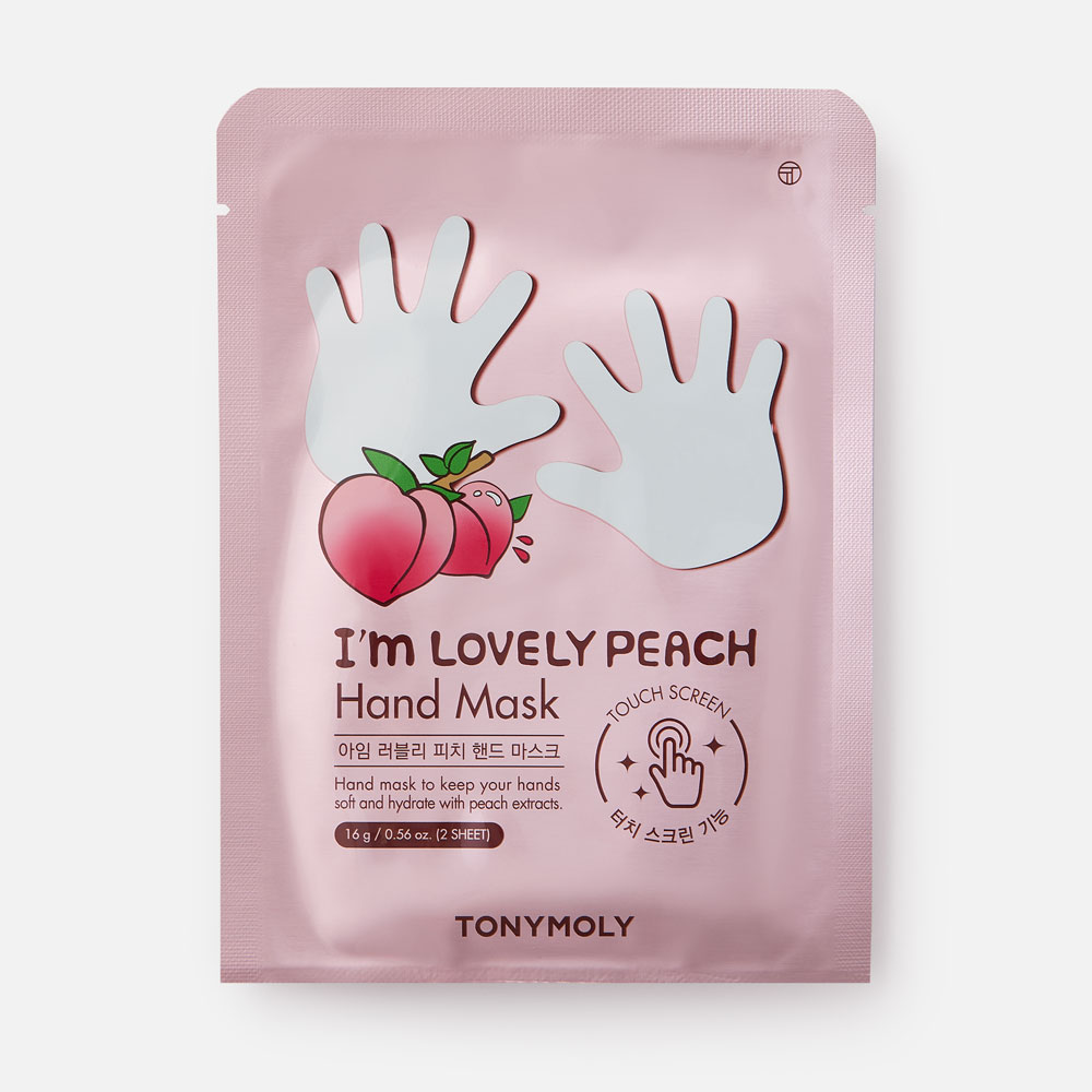 Маска для рук TONY MOLY I'm Lovely Peach Hand Mask с экстрактом персика 16 г