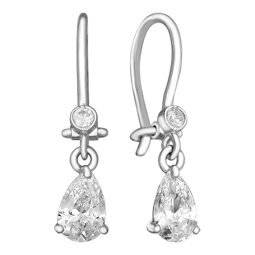 

Серьги из серебра с фианитом Яхонт Ювелирный 222539, 222539