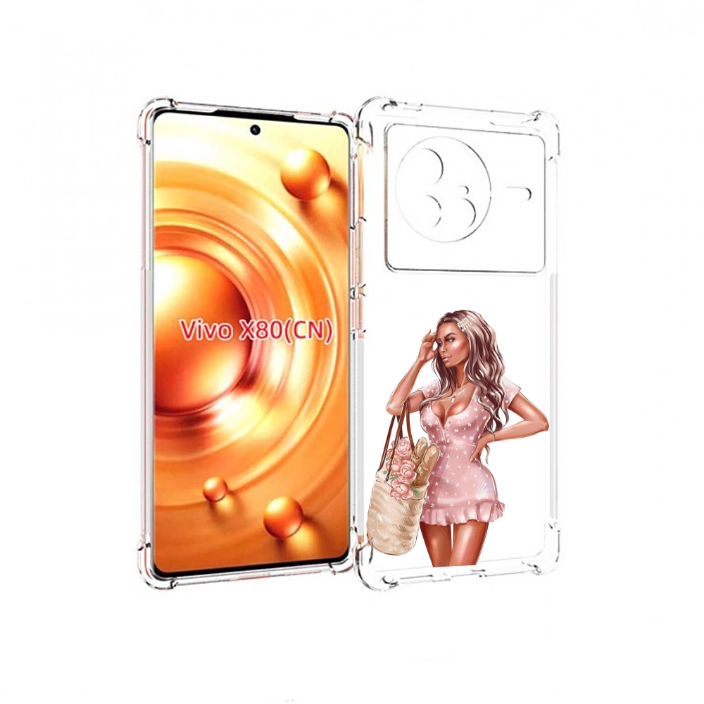 

Чехол Mypads Девушка-В-Мини-Платье Женский Для Vivo X80, Прозрачный, Tocco