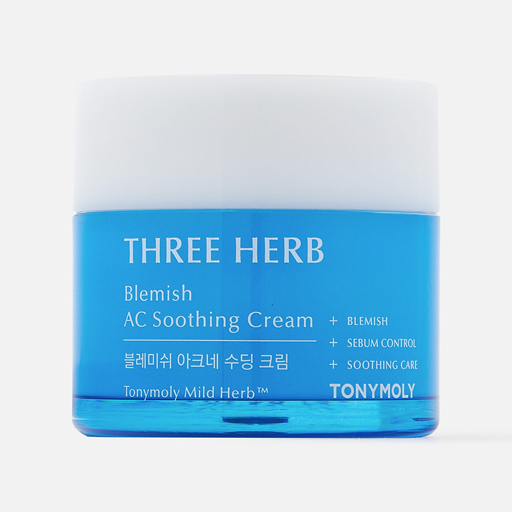 Крем Tony Moly Three-Herb Blemish Ac Soothing Cream растительный для проблемной кожи 80 мл