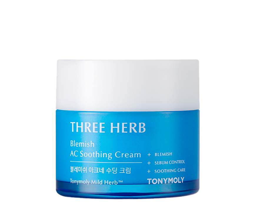 Крем Tony Moly Three-Herb Blemish Ac Soothing Cream растительный для проблемной кожи 80 мл боро плюс антисептический крем зеленый 50г