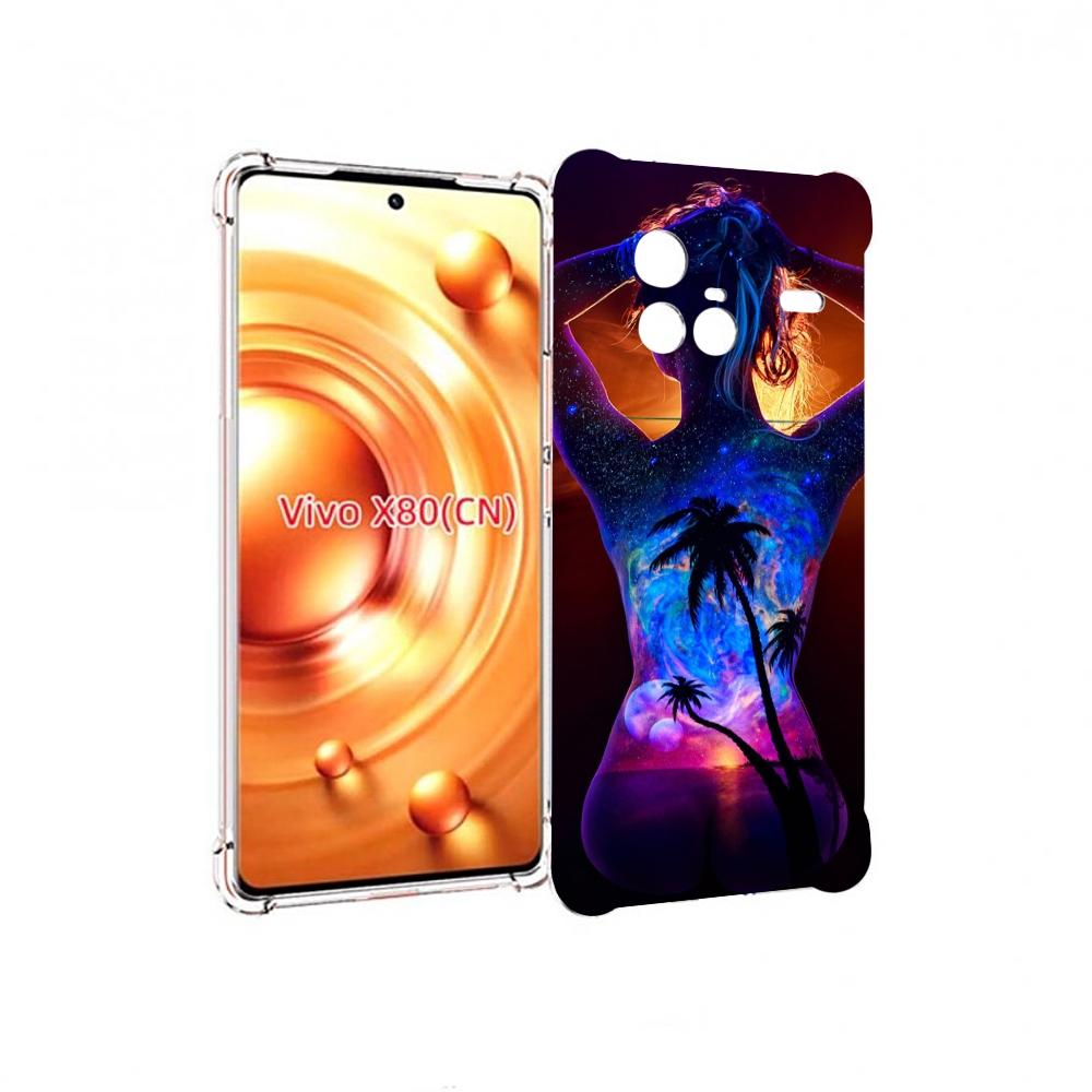 

Чехол Mypads Девушка-И-Пальмы Женский Для Vivo X80, Прозрачный, Tocco