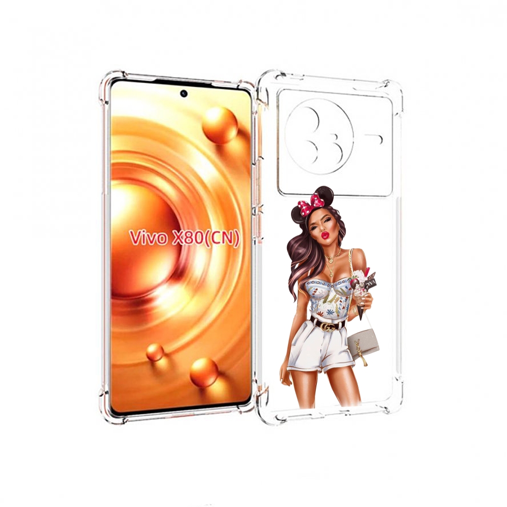 

Чехол Mypads Девушка-Микки Для Vivo X80, Прозрачный, Tocco
