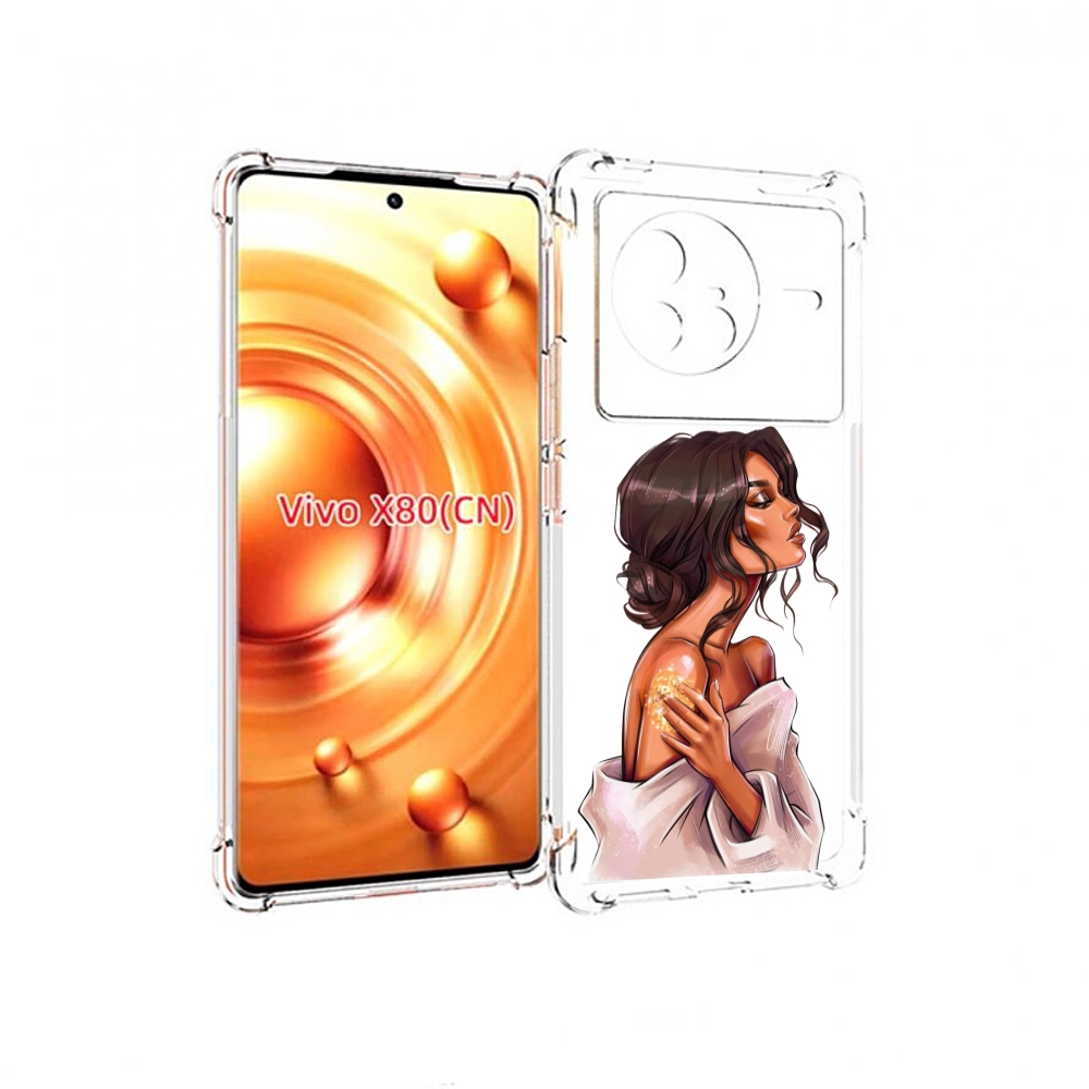 

Чехол Mypads Девушка-Нежная Женский Для Vivo X80, Прозрачный, Tocco