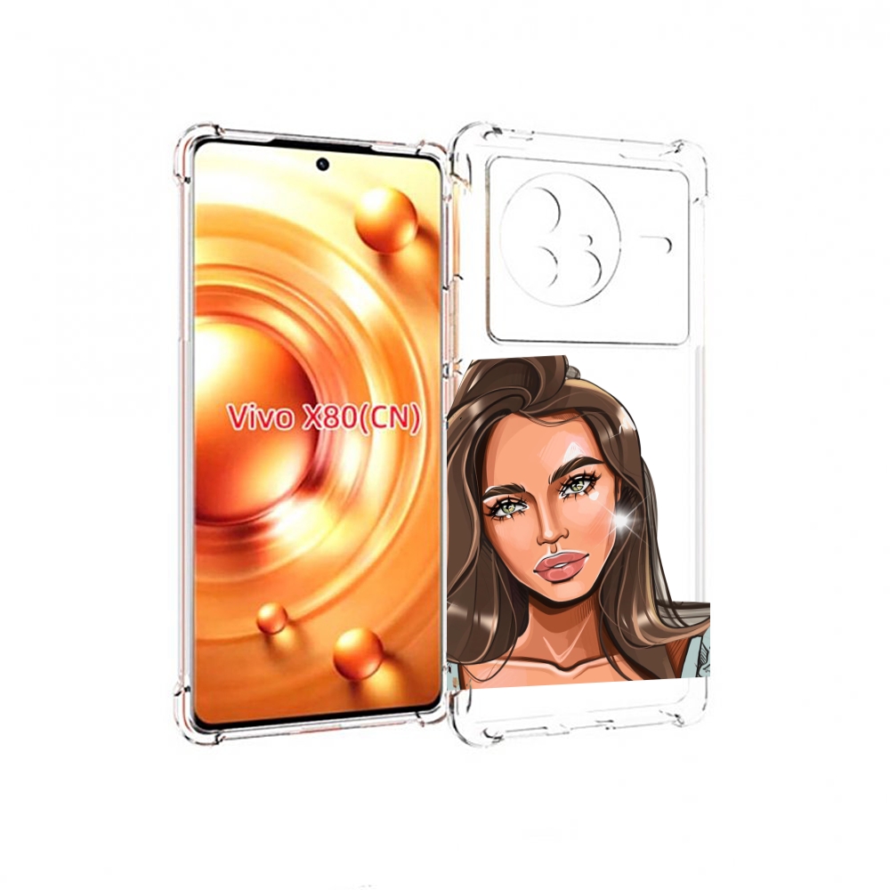 

Чехол Mypads Девушка-С-Зелеными-Глазами Для Vivo X80, Прозрачный, Tocco