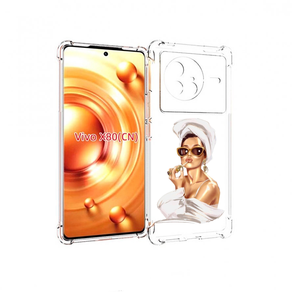 

Чехол Mypads Девушка-Утром Женский Для Vivo X80, Прозрачный, Tocco