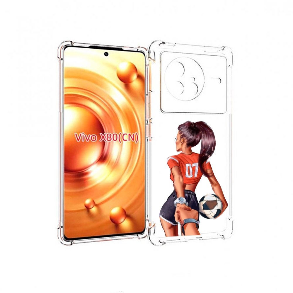 

Чехол Mypads Девушка-Футболистка Женский Для Vivo X80, Прозрачный, Tocco