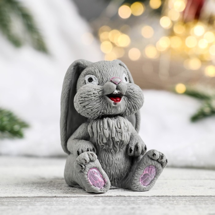 

Фигурное мыло Крольчиха сидит серая, 50гр, 5х5х6см