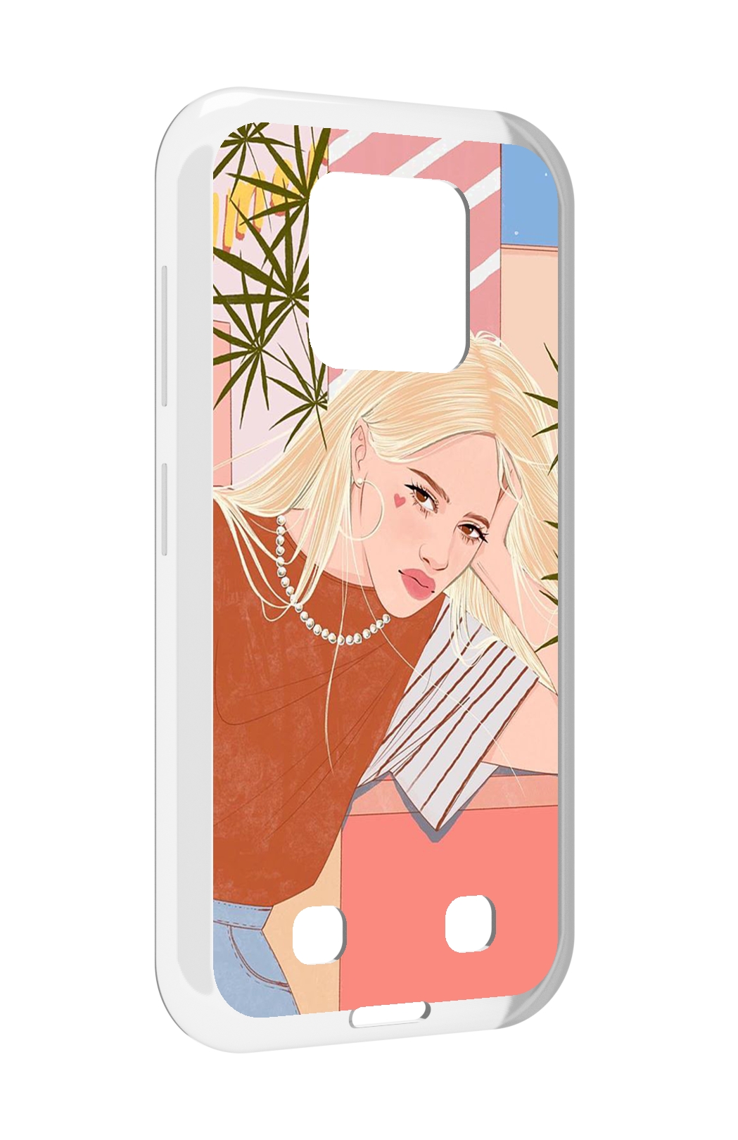 

Чехол MyPads летняя-девочка женский для Oukitel WP18, Прозрачный, Tocco