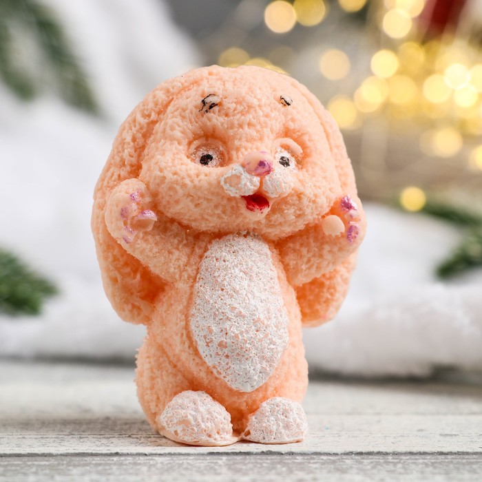 

Фигурное мыло Зайка с пузиком телесный, 60гр, 3,5х3,5х7см