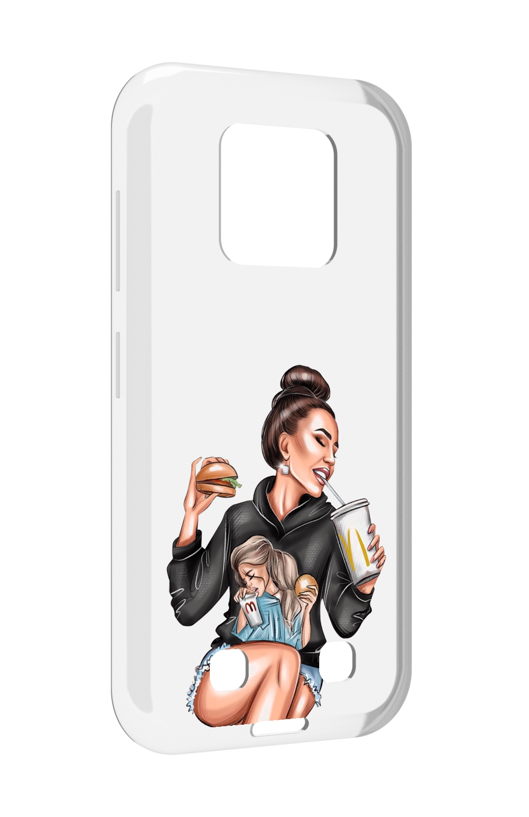 

Чехол MyPads любительница-макдональдс женский для Oukitel WP18, Прозрачный, Tocco