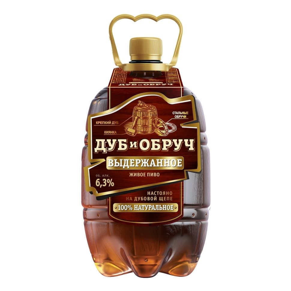 

Пиво Дуб и Обруч Выдержанное светлое фильтрованное пастеризованное 1,3 л