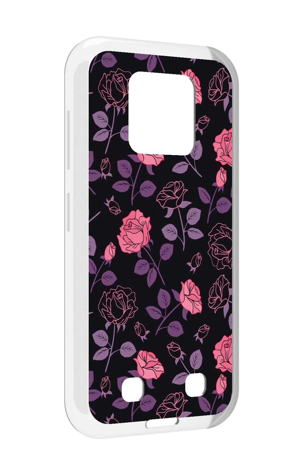 

Чехол MyPads маленькие розочки на черном фоне женский для Oukitel WP18, Прозрачный, Tocco