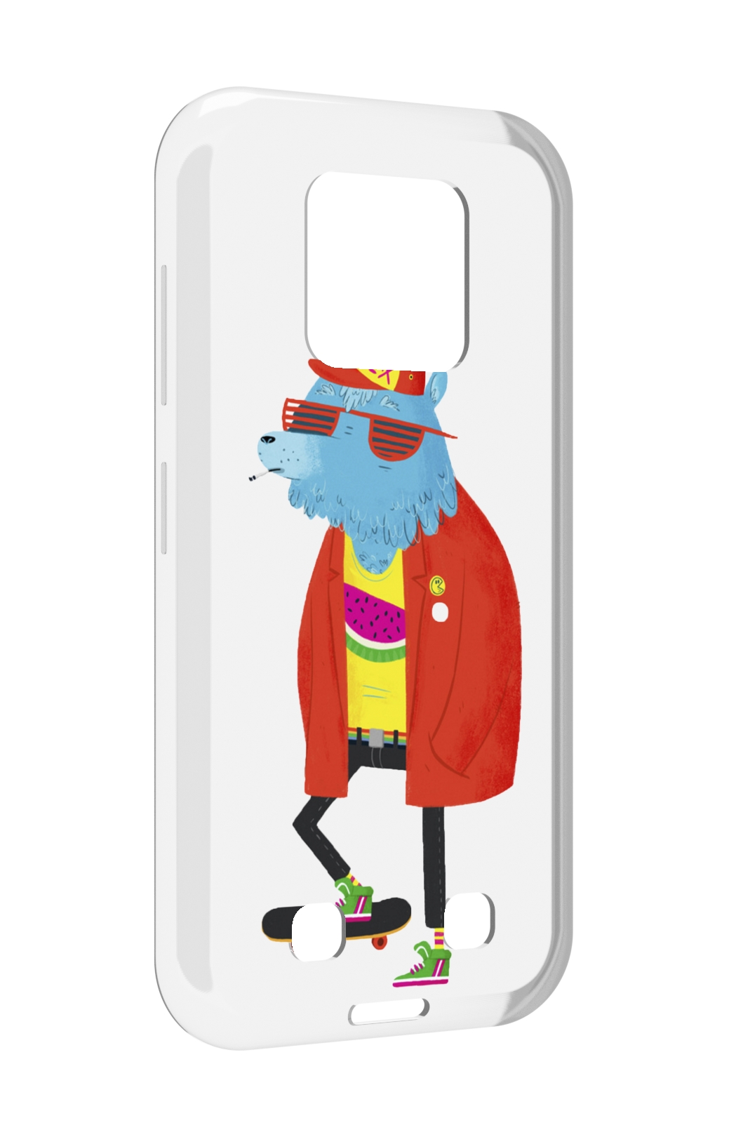 

Чехол MyPads медведь на скейте для Oukitel WP18, Прозрачный, Tocco