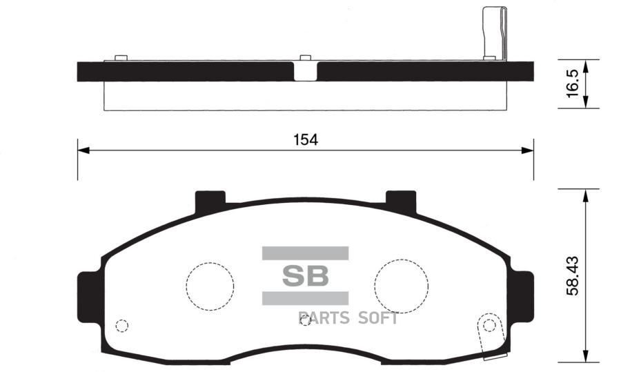 

Тормозные колодки Sangsin brake передние дисковые SP1091