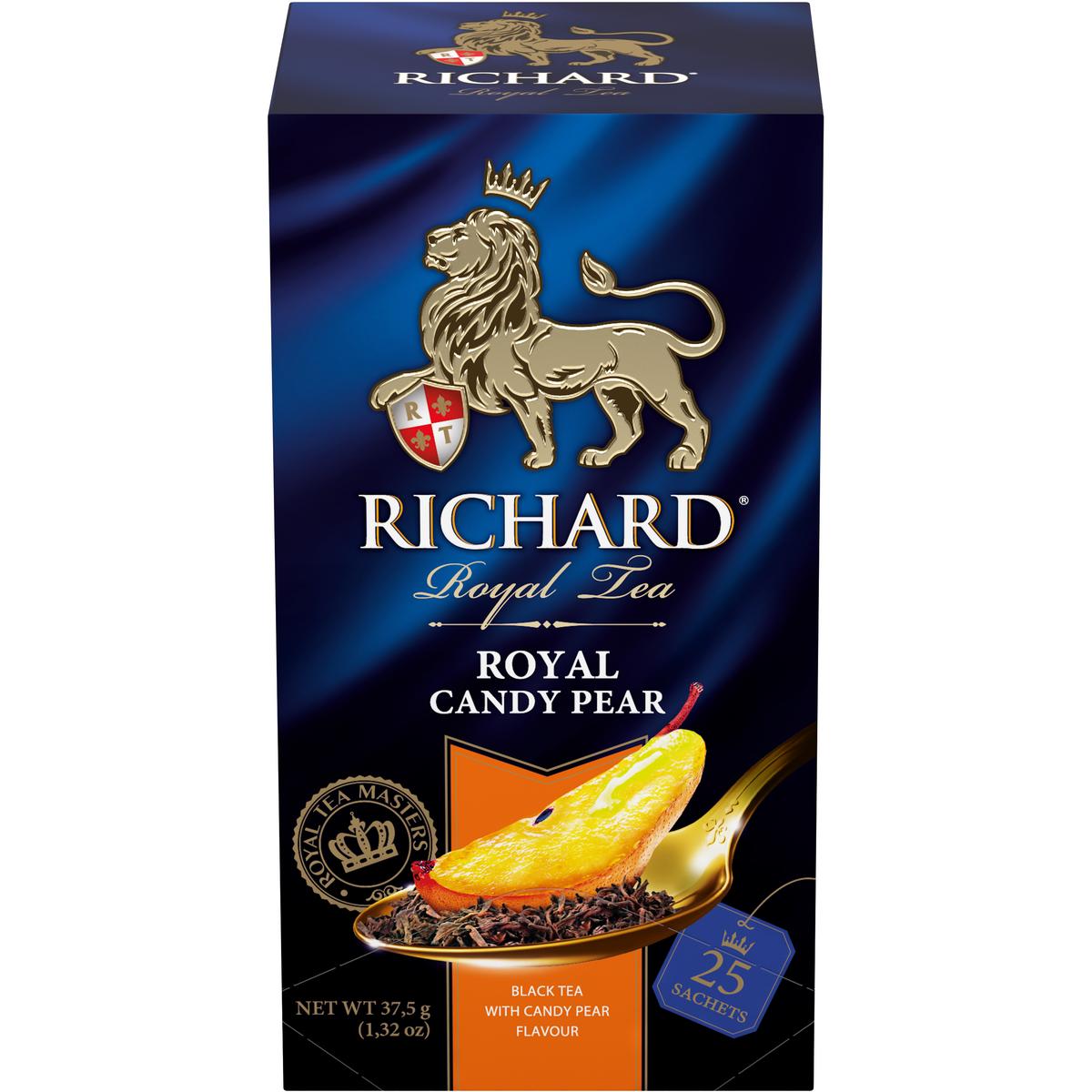 фото Чай черный richard royal candy pear, с грушей, 25 сашетов