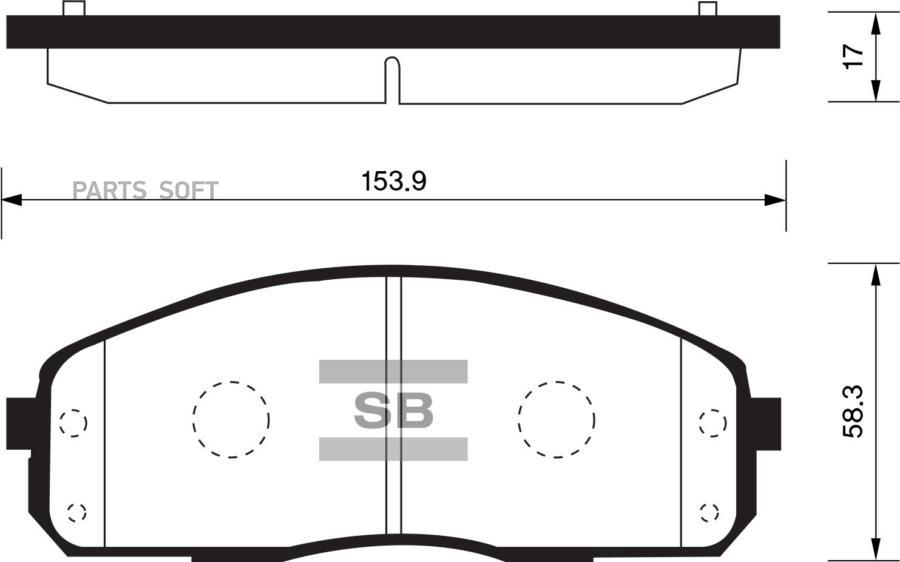 

Тормозные колодки Sangsin brake передние дисковые SP1174