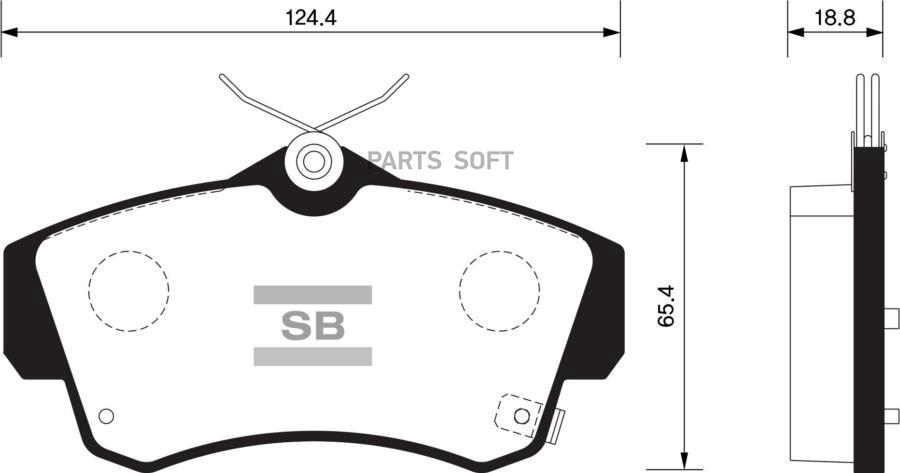 

Тормозные колодки Sangsin brake передние для Chrysler SP1359