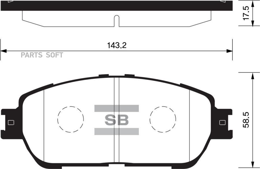 

Тормозные колодки Sangsin brake передние дисковые SP1372A