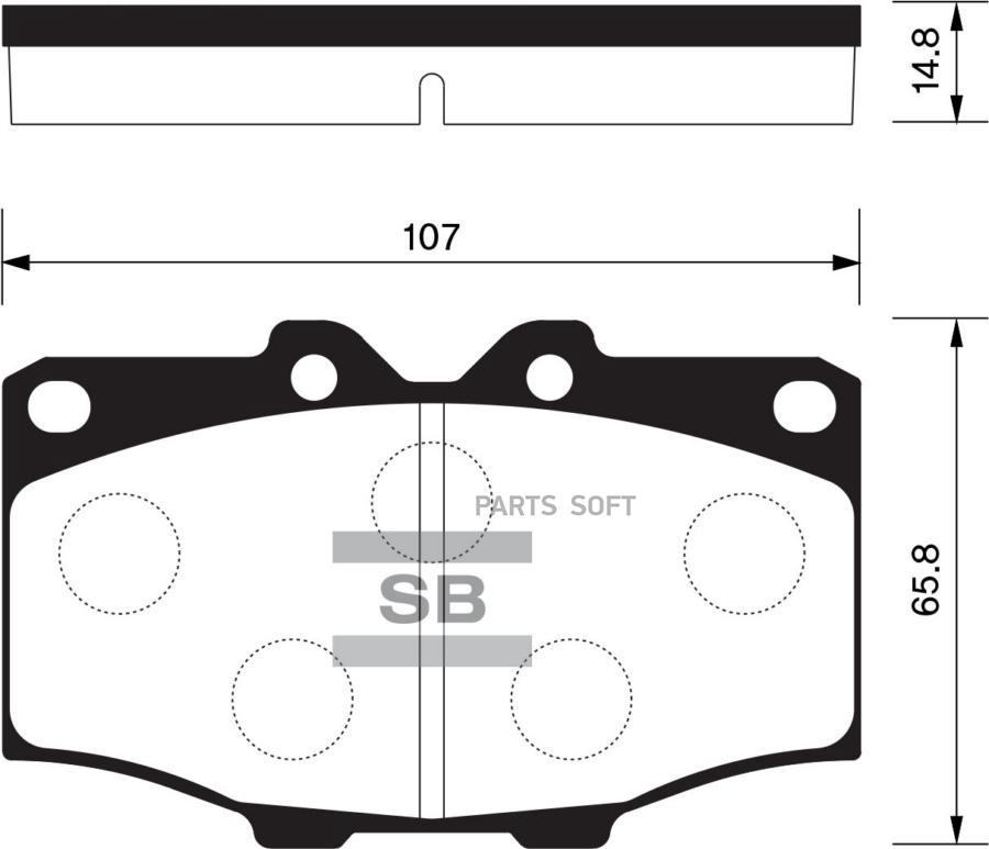 

Тормозные колодки Sangsin brake передние дисковые SP1378