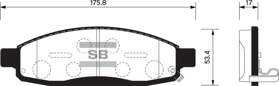 

Тормозные колодки Sangsin brake передние дисковые SP1446