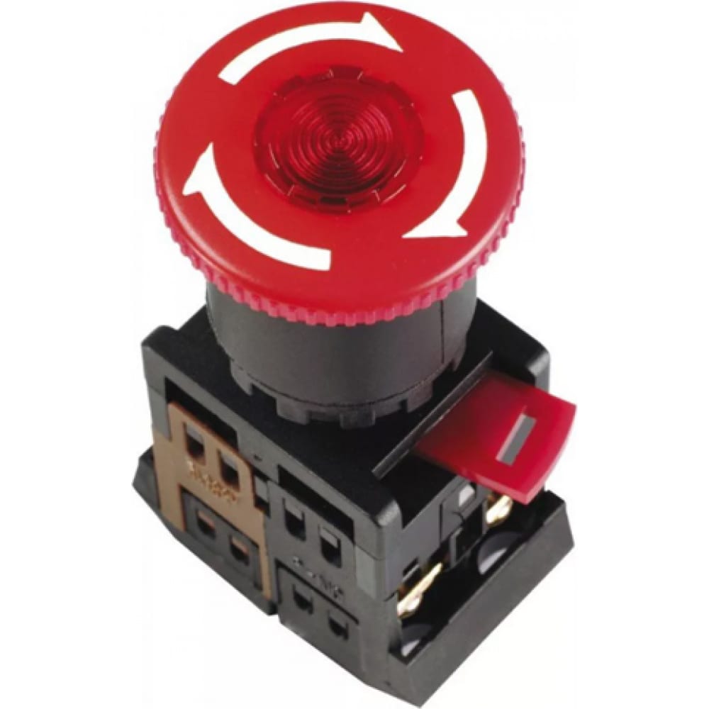 TDM Кнопка AE-22 Грибок с фиксацией красный d22мм 230В 1з+1р SQ0704-0018