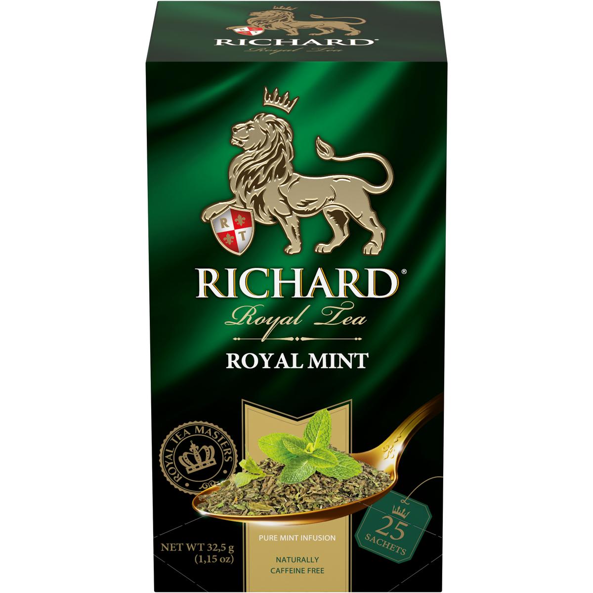 Чайный напиток Richard Royal Mint, с мятой, 25 сашетов