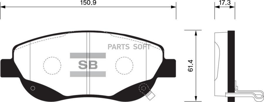 

Тормозные колодки Sangsin brake передние дисковые SP1577