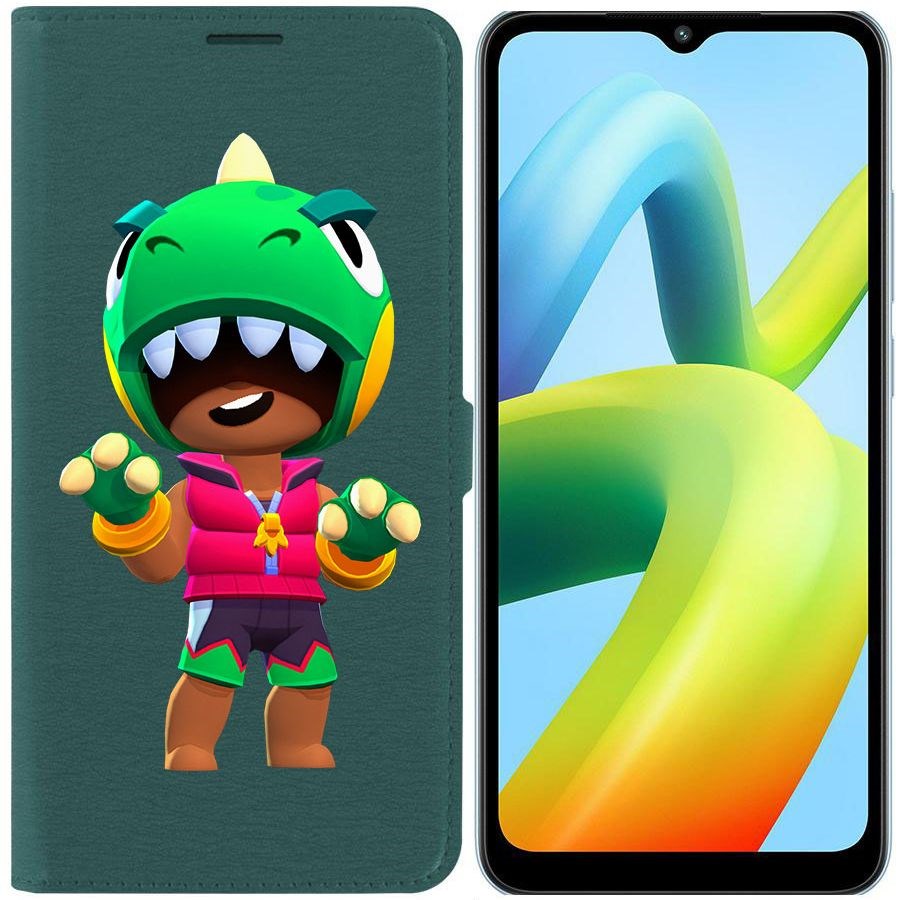 

Чехол-книжка Eco Book для Xiaomi Redmi A1+ Brawl Stars-Дино Леон