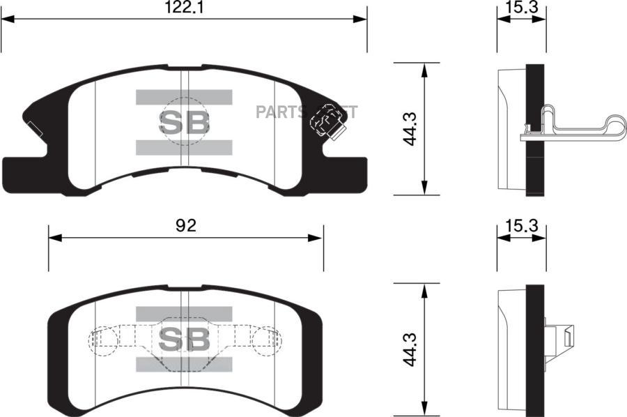 

Тормозные колодки Sangsin brake SP1611