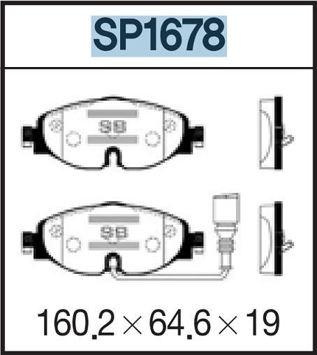 

Тормозные колодки Sangsin brake передние дисковые SP1678