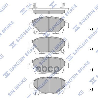 

Тормозные колодки Sangsin brake передние дисковые SP1718