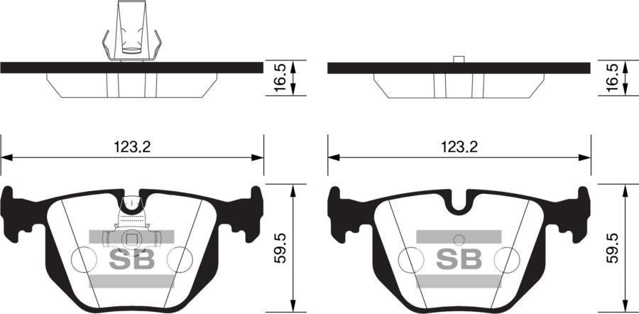 

Тормозные колодки Sangsin brake задние SP2168