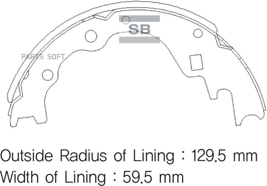 

Тормозные колодки Sangsin brake задние барабанные SA127
