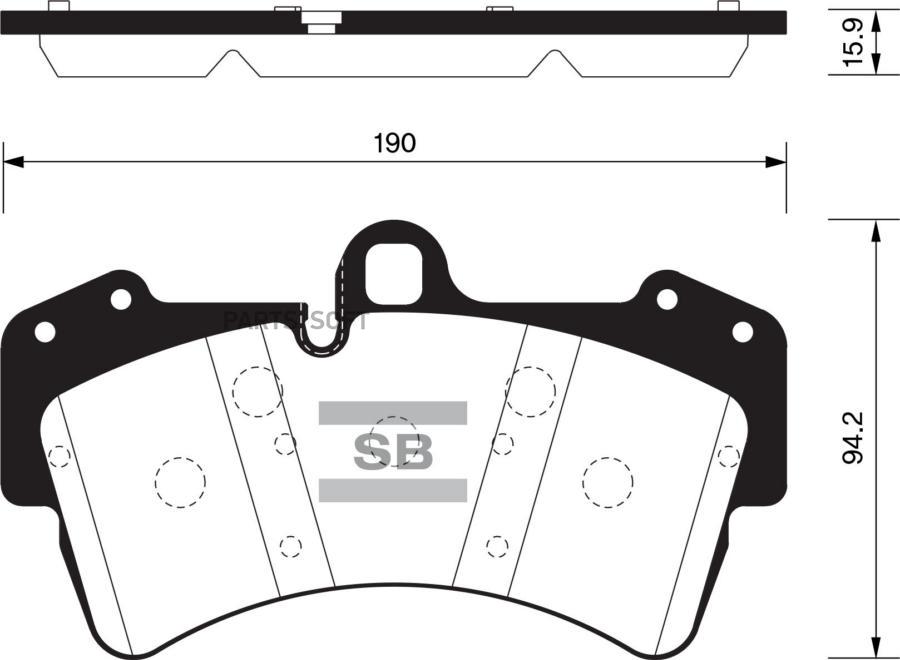 

Тормозные колодки Sangsin brake передние дисковые SP2197