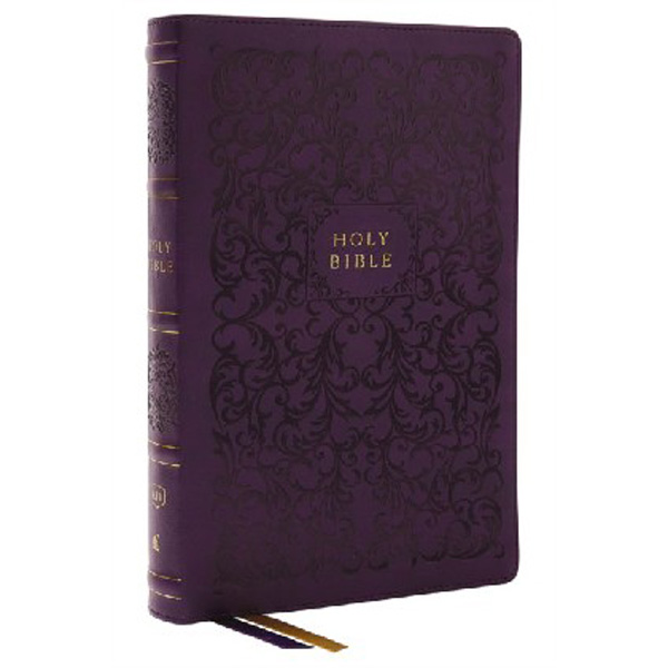 

KJV Holy Bible, Center-Column Reference Bible, Leathersoft, Purple, 73,000+ Cr...